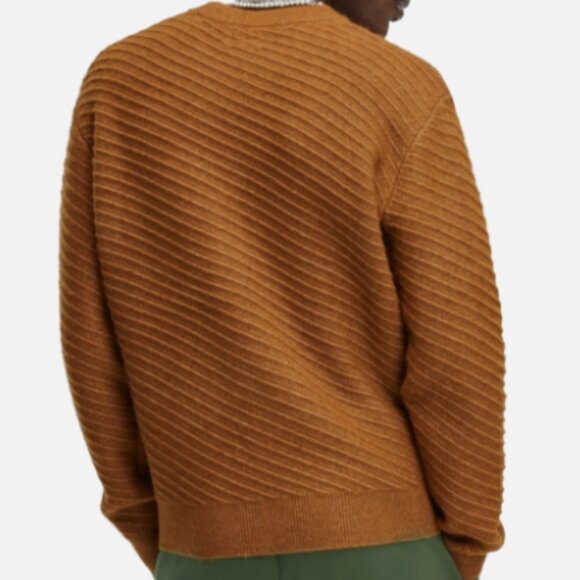 Mode of One Men's Relaxed-Fit Diagonal Texture Sweater French Vicuna XL - Picture 2 of 8